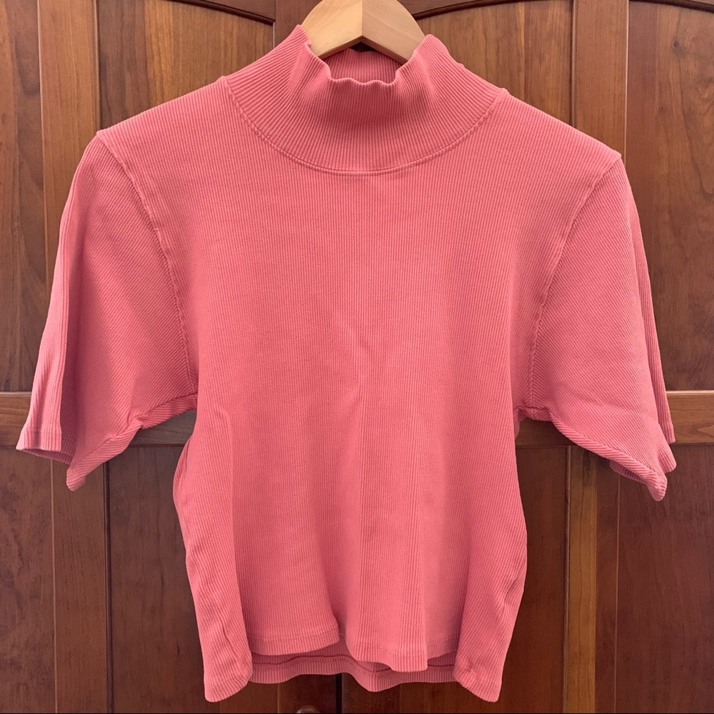 BIG BUD PRESS PINK 1/2 SLEEVE TURTLENECK